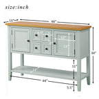 Buffet Rétro Console – Bleu Foncé / Gris / Bleu / Blanc Citron Vert / Espresso