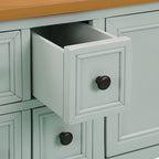 Buffet Rétro Console – Bleu Foncé / Gris / Bleu / Blanc Citron Vert / Espresso