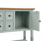 Buffet Rétro Console – Bleu Foncé / Gris / Bleu / Blanc Citron Vert / Espresso