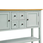 Buffet Rétro Console – Bleu Foncé / Gris / Bleu / Blanc Citron Vert / Espresso