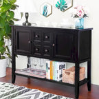 Buffet Rétro Console – Bleu Foncé / Gris / Bleu / Blanc Citron Vert / Espresso