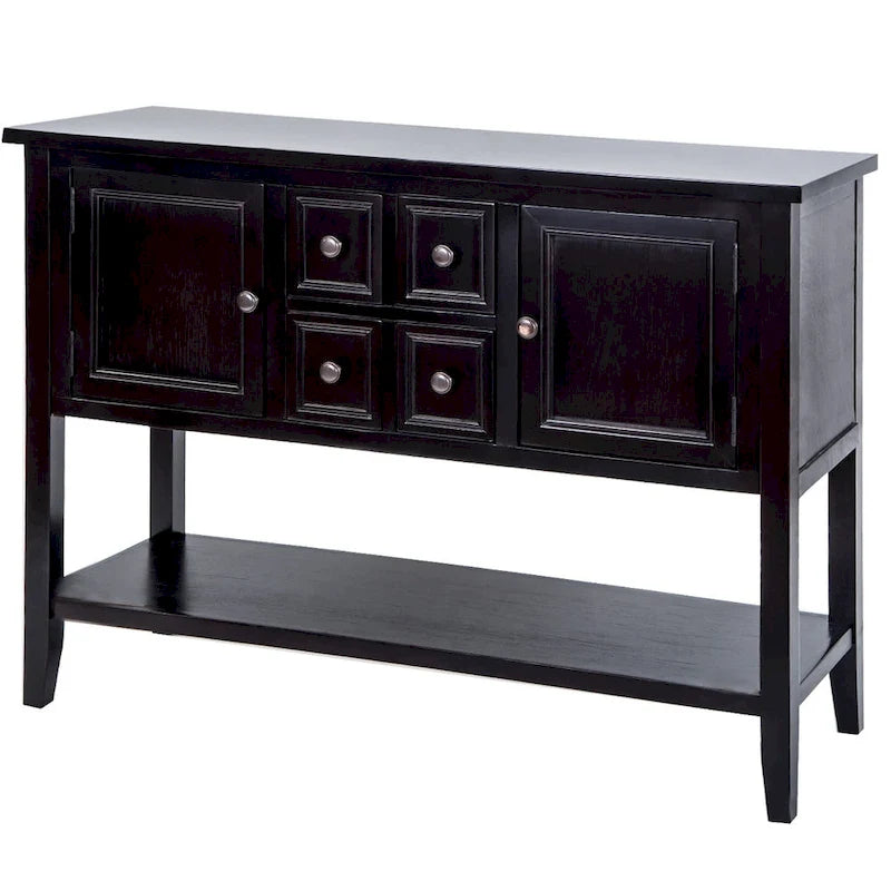 Buffet Rétro Console – Bleu Foncé / Gris / Bleu / Blanc Citron Vert / Espresso