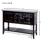 Buffet Rétro Console – Bleu Foncé / Gris / Bleu / Blanc Citron Vert / Espresso