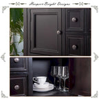 Buffet Rétro Console – Bleu Foncé / Gris / Bleu / Blanc Citron Vert / Espresso