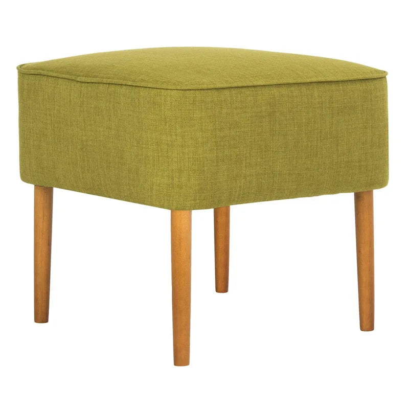 Petit repose-pieds vert Mid-Century Modern, simple