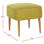 Petit repose-pieds vert Mid-Century Modern, simple