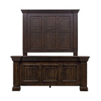 Lit panneau Queen Brownstone vieilli, 1 personne