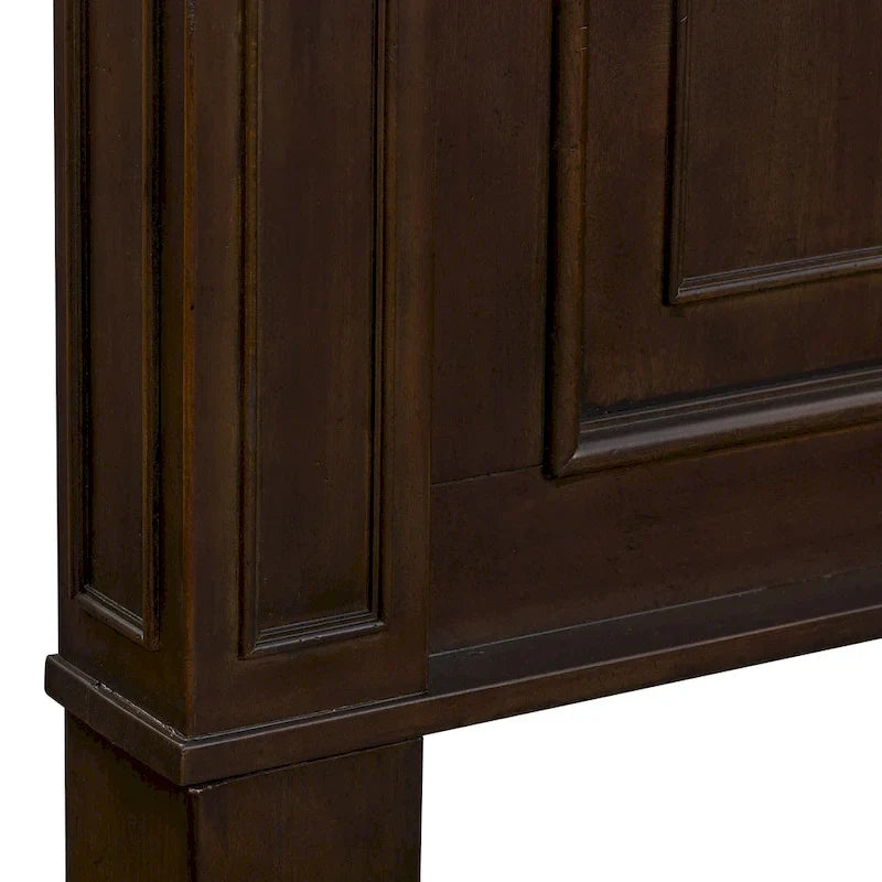 Lit panneau Queen Brownstone vieilli, 1 personne