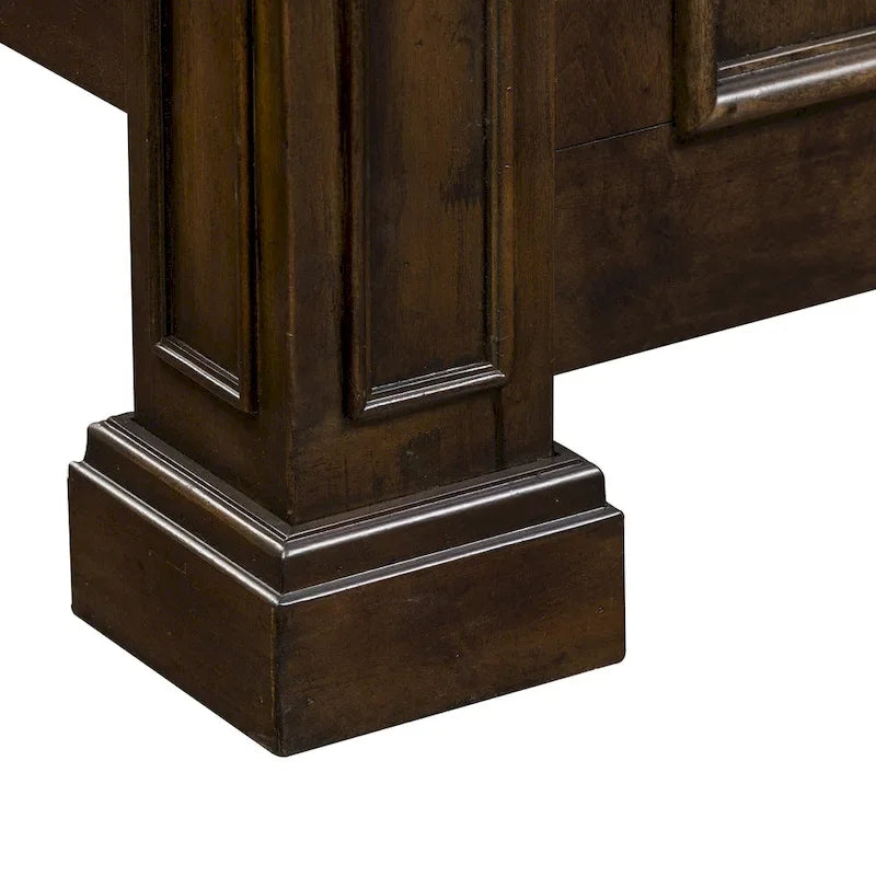 Lit panneau Queen Brownstone vieilli, 1 personne