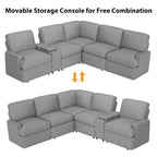 Canapé d'angle inclinable 2 places en forme de L beige / gris foncé / gris