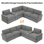 Canapé d'angle inclinable 2 places en forme de L beige / gris foncé / gris