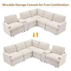 Canapé d'angle inclinable 2 places en forme de L beige / gris foncé / gris
