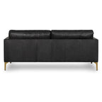 Canapé en cuir italien, 3 places — Noir Onyx / Marron Pierre / Cognac / Marron Chocolat