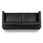 Canapé en cuir italien, 3 places — Noir Onyx / Marron Pierre / Cognac / Marron Chocolat