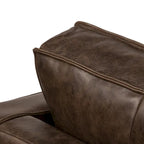 Canapé en cuir italien, 3 places — Noir Onyx / Marron Pierre / Cognac / Marron Chocolat