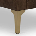 Canapé en cuir italien, 3 places — Noir Onyx / Marron Pierre / Cognac / Marron Chocolat