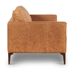 Canapé en cuir italien, 3 places — Noir Onyx / Marron Pierre / Cognac / Marron Chocolat