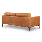 Canapé en cuir italien, 3 places — Noir Onyx / Marron Pierre / Cognac / Marron Chocolat