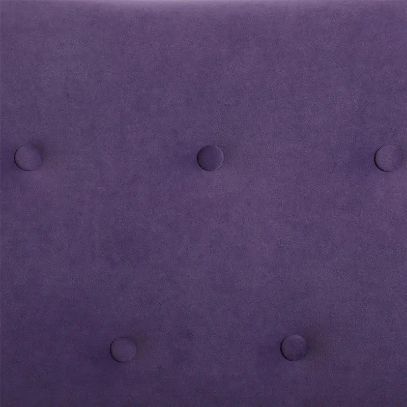 Fauteuil à bascule haut de gamme en velours capitonné — Orange / Rose / Gris / Beige / Violet / Noir, Simple