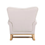 Fauteuil à bascule haut de gamme en velours capitonné — Orange / Rose / Gris / Beige / Violet / Noir, Simple