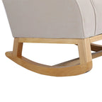 Fauteuil à bascule haut de gamme en velours capitonné — Orange / Rose / Gris / Beige / Violet / Noir, Simple