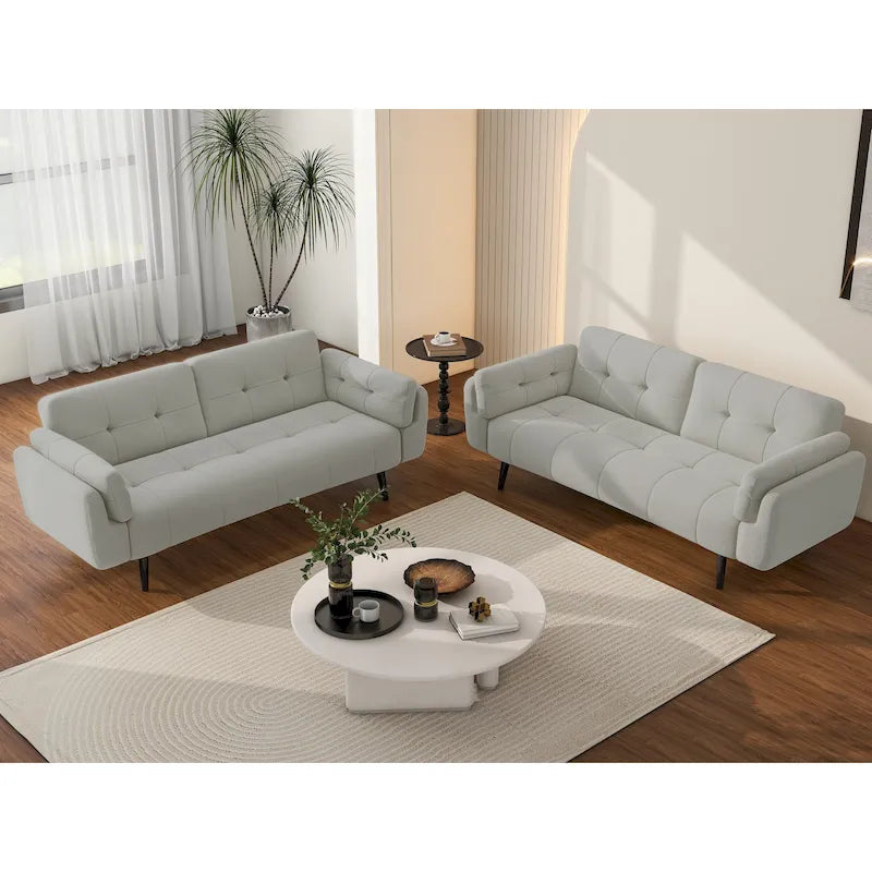 Canapé futon convertible, multicolore, clic-clac, ensemble 2 places
