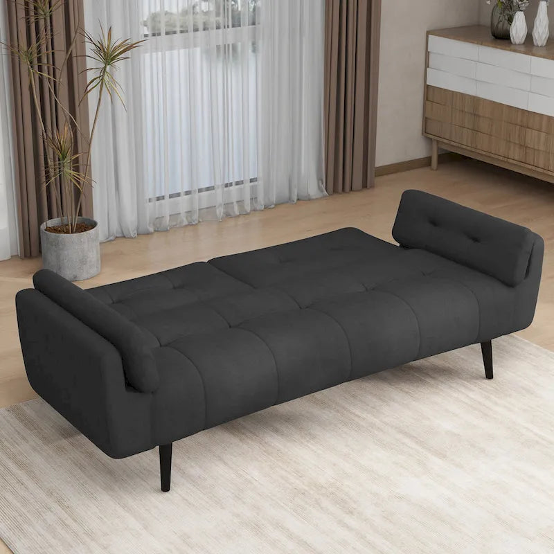 Canapé futon convertible, multicolore, clic-clac, ensemble 2 places