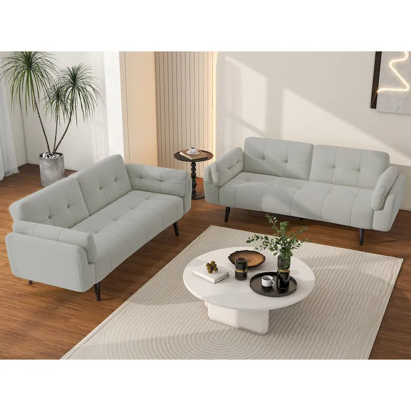 Canapé futon convertible, multicolore, clic-clac, ensemble 2 places