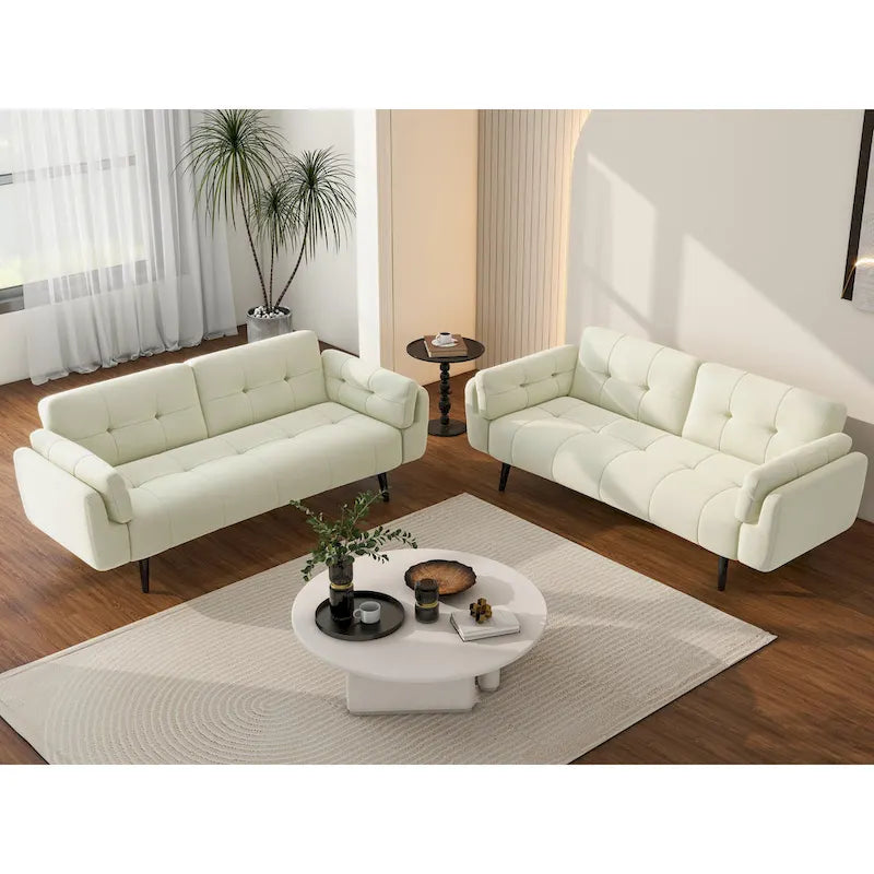 Canapé futon convertible, multicolore, clic-clac, ensemble 2 places