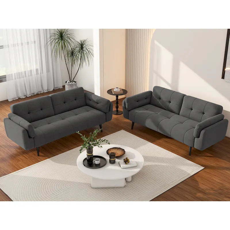Canapé futon convertible, multicolore, clic-clac, ensemble 2 places