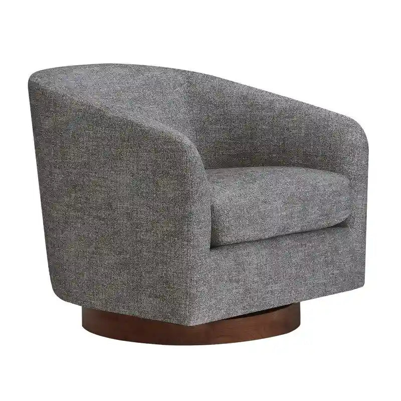 Fauteuil d'appoint pivotant gris – Simple