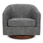 Fauteuil d'appoint pivotant gris – Simple