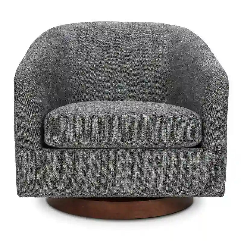 Fauteuil d'appoint pivotant gris – Simple