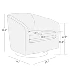Fauteuil d'appoint pivotant gris – Simple