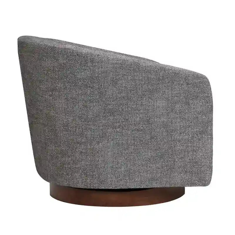 Fauteuil d'appoint pivotant gris – Simple