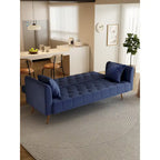 Canapé-lit pliable convertible 2 places gris/beige/bleu/rose/vert