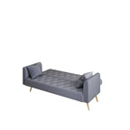 Canapé-lit pliable convertible 2 places gris/beige/bleu/rose/vert