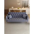 Canapé-lit pliable convertible 2 places gris/beige/bleu/rose/vert
