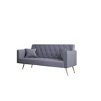 Canapé-lit pliable convertible 2 places gris/beige/bleu/rose/vert