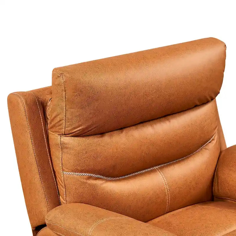 Fauteuil inclinable, pivotant et berçant pour 1 personne, marron-jaune/gris