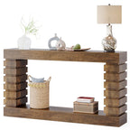 Console Table Marron Style Vintage, Table d'Appoint Étroite pour 1 Personne, pour Entrée / Salon