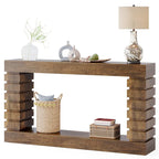 Console Table Marron Style Vintage, Table d'Appoint Étroite pour 1 Personne, pour Entrée / Salon