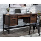 Bureau informatique bleu indigo avec rangement, 1 personne