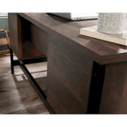Bureau informatique bleu indigo avec rangement, 1 personne
