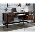 Bureau informatique bleu indigo avec rangement, 1 personne