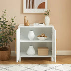 Armoire d'appoint avec porte miroir Chêne rustique / Blanc / Noir, style moderne, simple