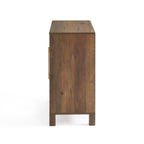 Armoire d'appoint avec porte miroir Chêne rustique / Blanc / Noir, style moderne, simple