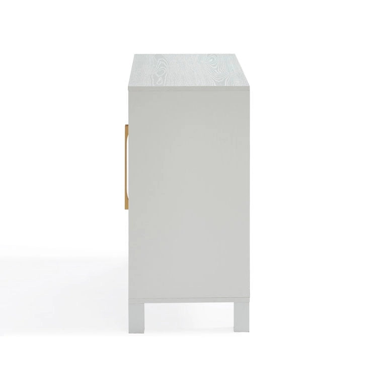 Armoire d'appoint avec porte miroir Chêne rustique / Blanc / Noir, style moderne, simple
